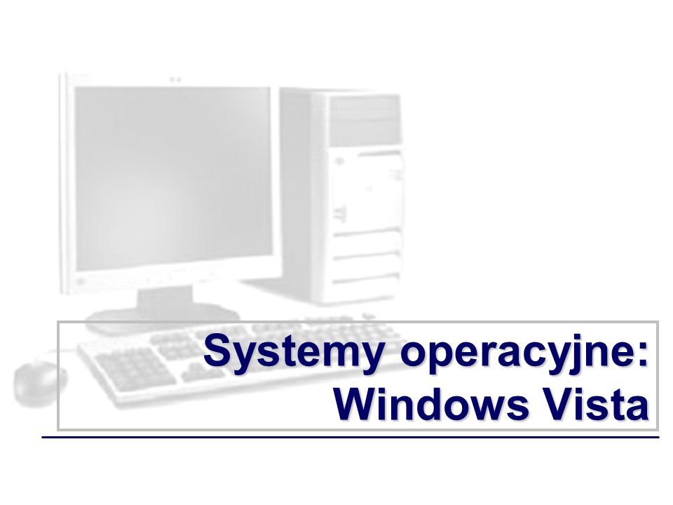 Systemy operacyjne: Windows Vista