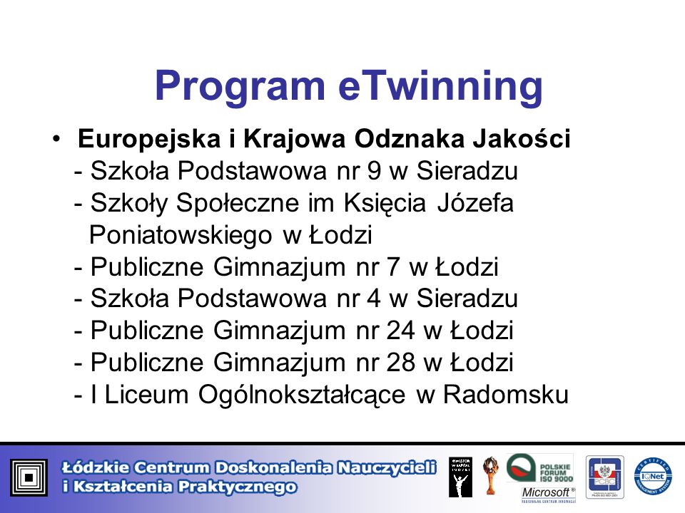 Program eTwinning Europejska i Krajowa Odznaka Jakości