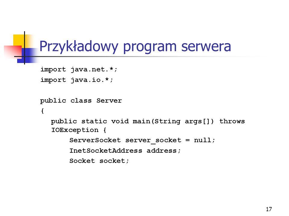 Przykładowy program serwera