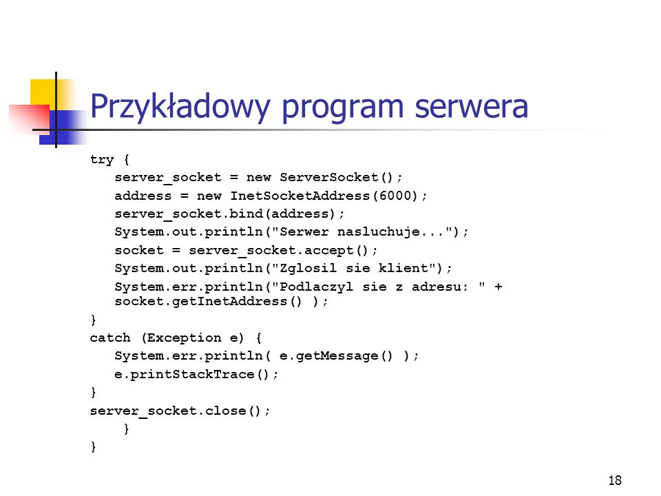 Przykładowy program serwera
