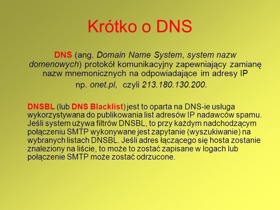 Krótko o DNS np. onet.pl, czyli