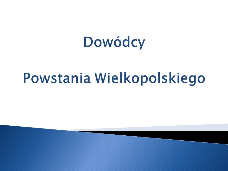 Dowódcy Powstania Wielkopolskiego