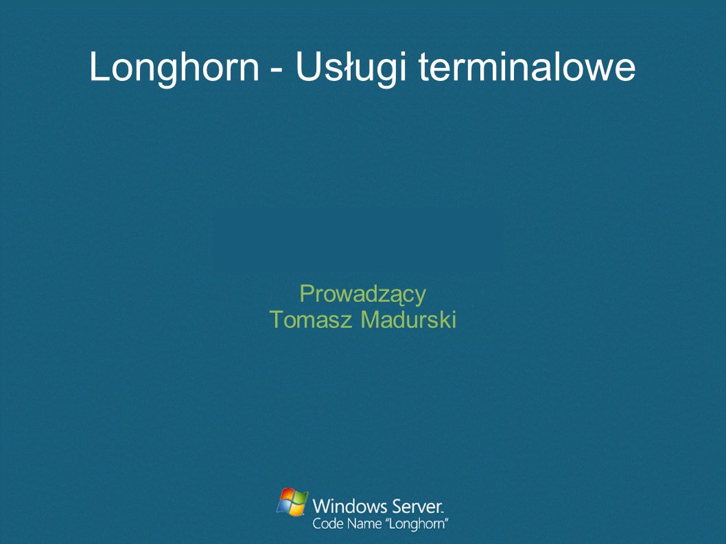 Longhorn - Usługi terminalowe