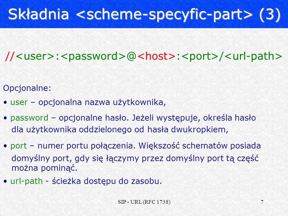 Składnia <scheme-specyfic-part> (3)