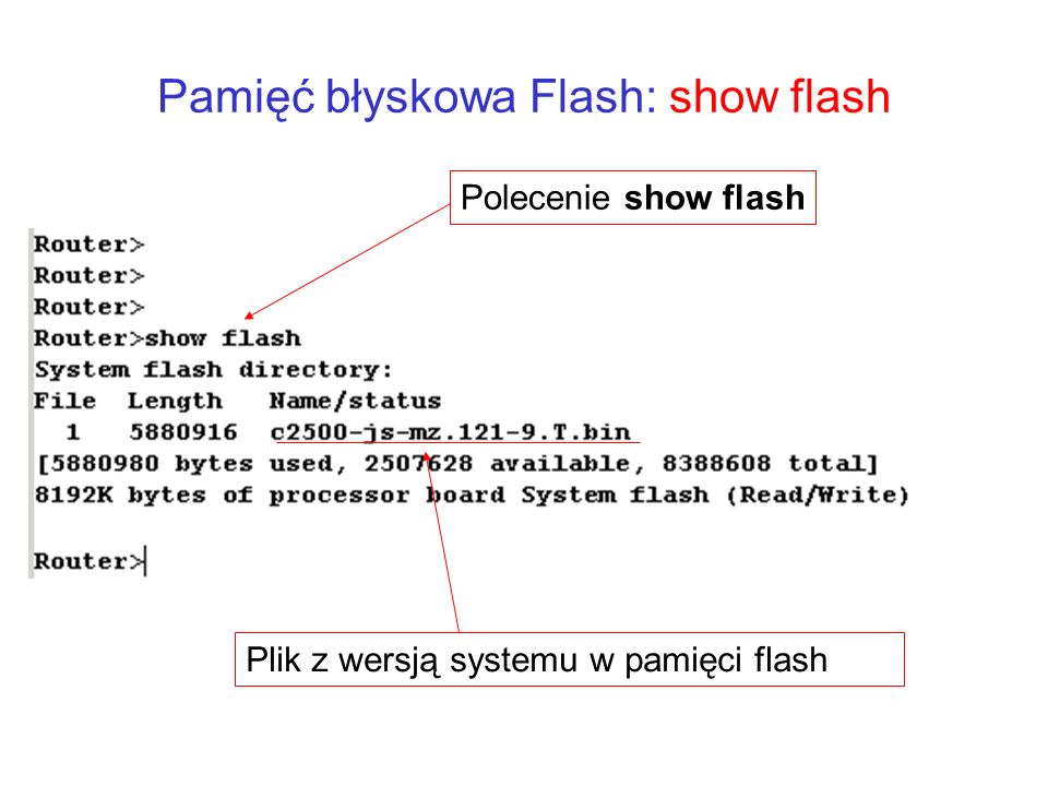 Pamięć błyskowa Flash: show flash