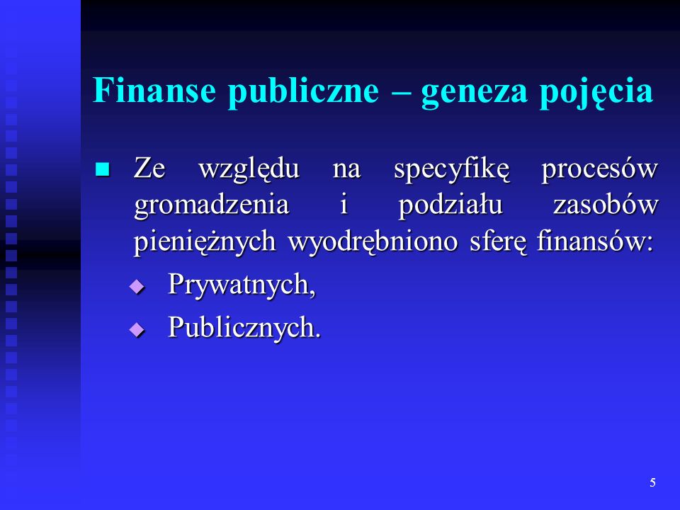 Finanse publiczne – geneza pojęcia