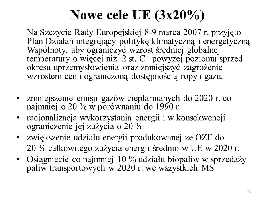 Nowe cele UE (3x20%)