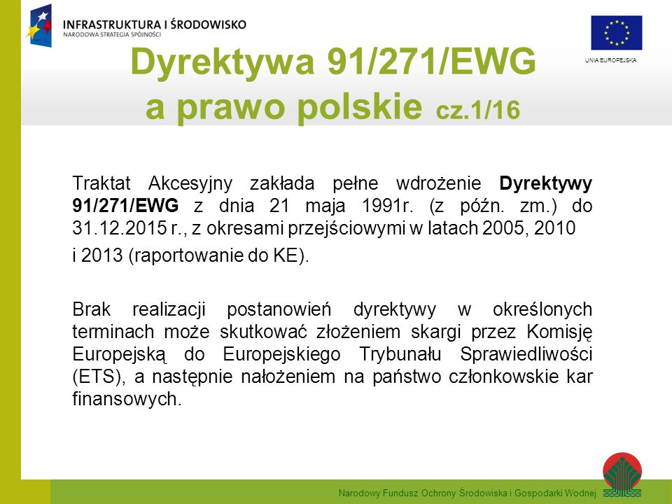 Dyrektywa 91/271/EWG a prawo polskie cz.1/16