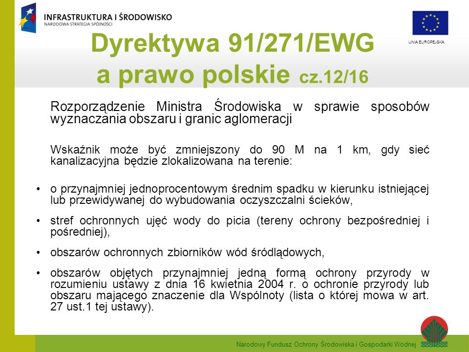 Dyrektywa 91/271/EWG a prawo polskie cz.12/16