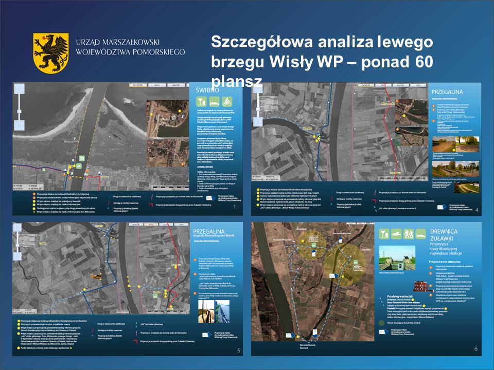Szczegółowa analiza lewego brzegu Wisły WP – ponad 60 plansz