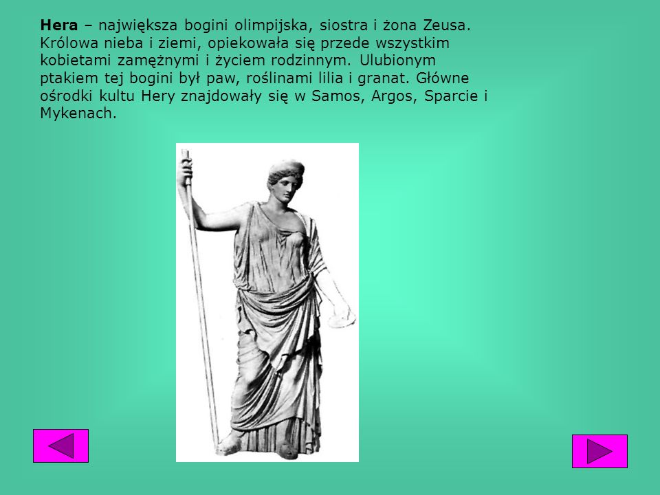 Hera – największa bogini olimpijska, siostra i żona Zeusa