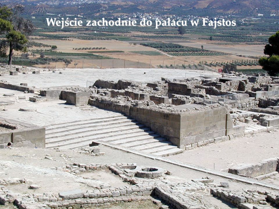 Wejście zachodnie do pałacu w Fajstos