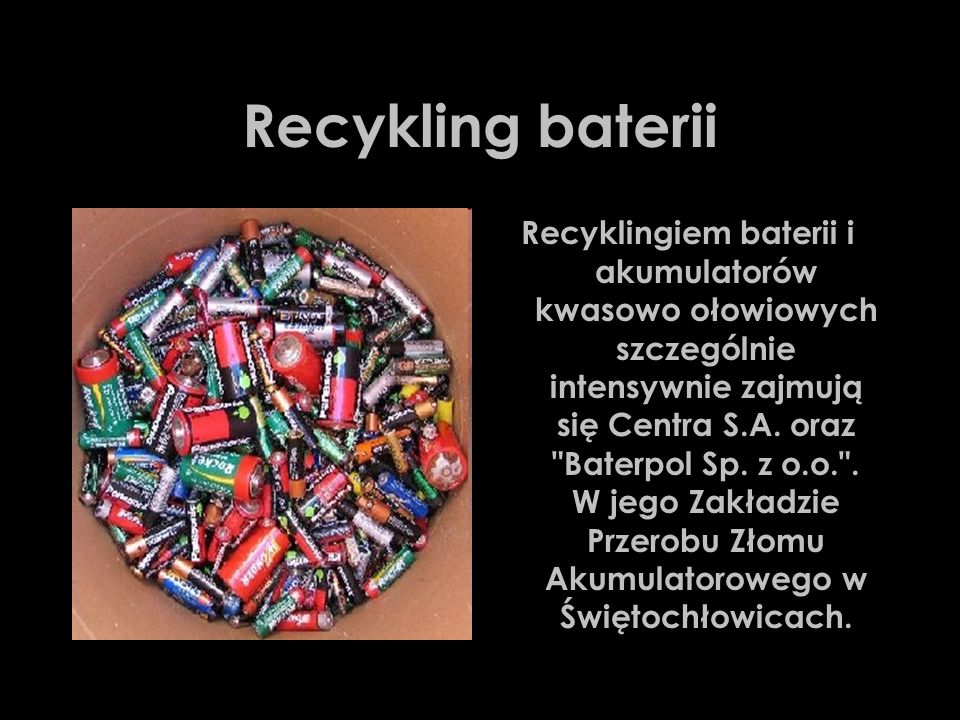 Recykling baterii