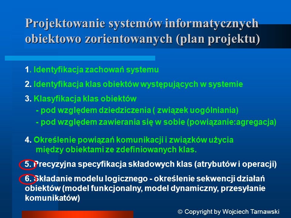 Projektowanie systemów informatycznych obiektowo zorientowanych (plan projektu)