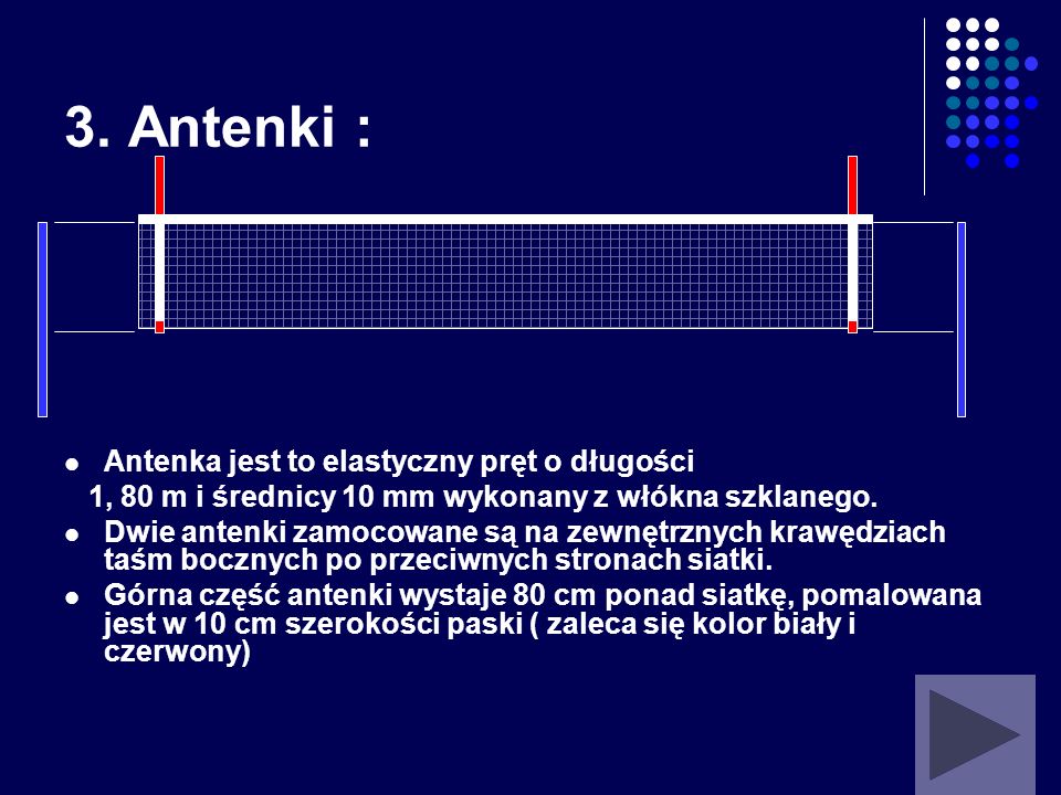 3. Antenki : Antenka jest to elastyczny pręt o długości