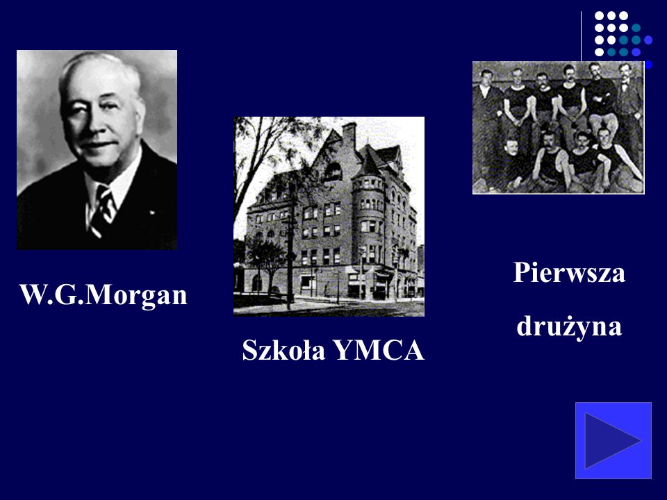 Pierwsza drużyna W.G.Morgan Szkoła YMCA