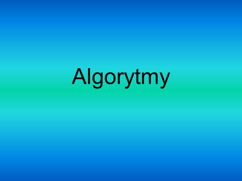 Algorytmy