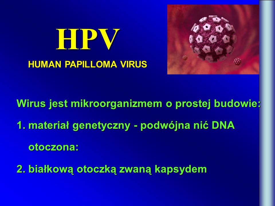 HPV Wirus jest mikroorganizmem o prostej budowie: