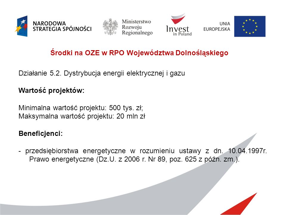 Środki na OZE w RPO Województwa Dolnośląskiego