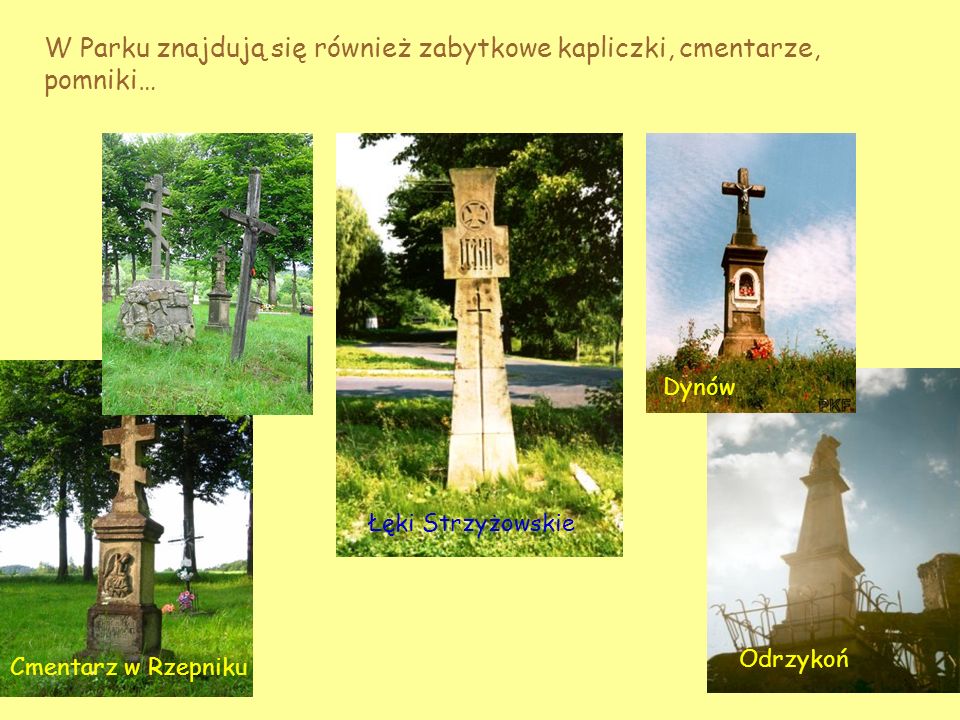 W Parku znajdują się również zabytkowe kapliczki, cmentarze, pomniki…