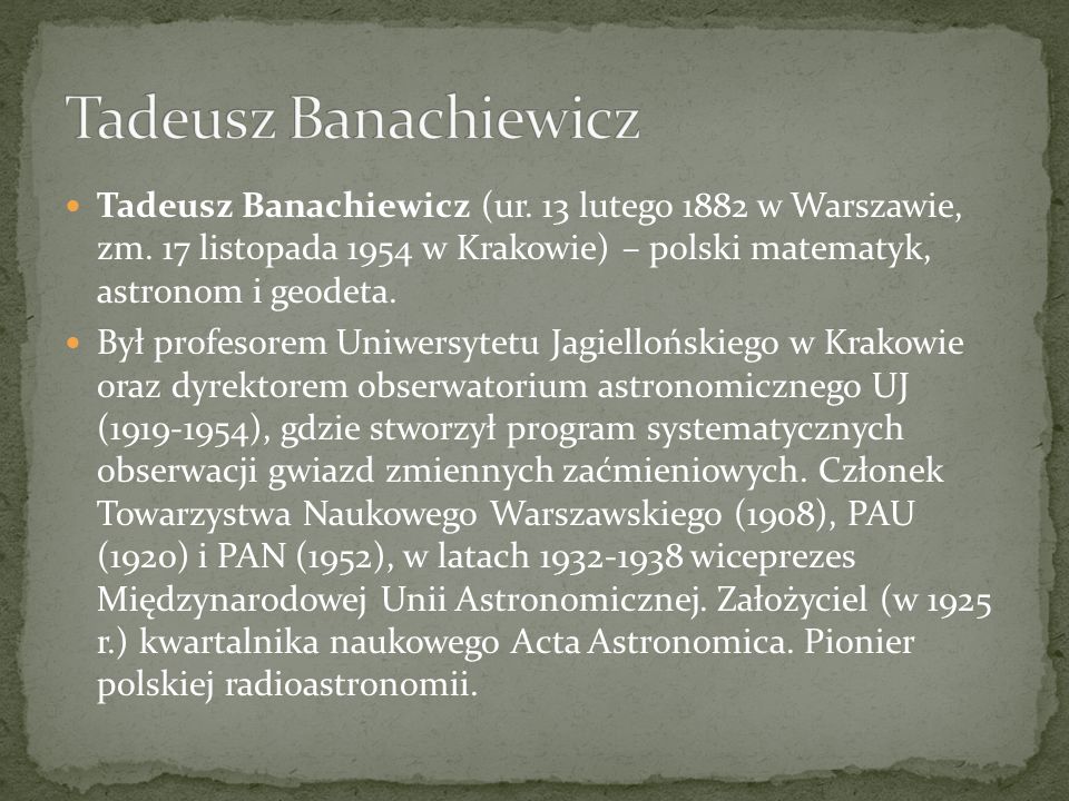 Tadeusz Banachiewicz