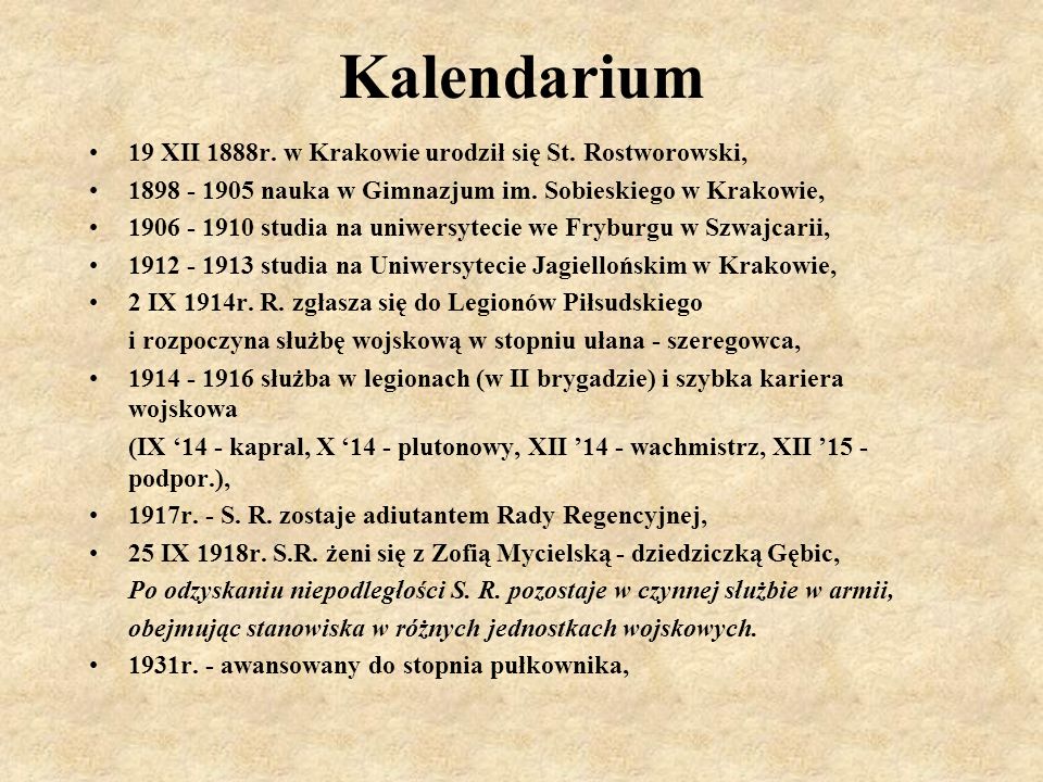 Kalendarium 19 XII 1888r. w Krakowie urodził się St. Rostworowski,
