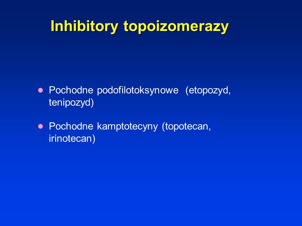 Inhibitory topoizomerazy