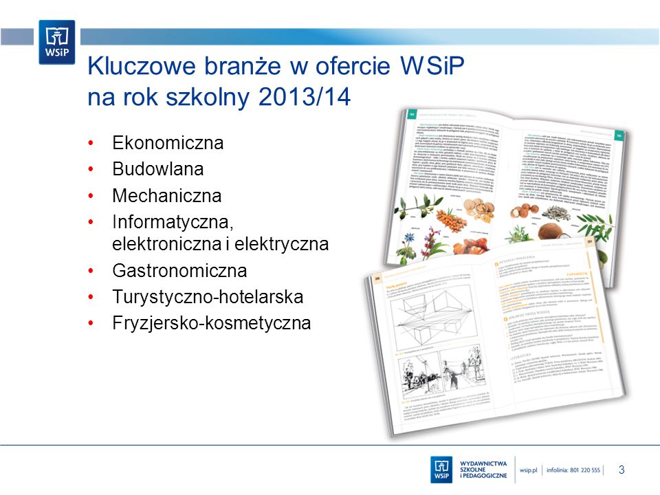 Kluczowe branże w ofercie WSiP na rok szkolny 2013/14