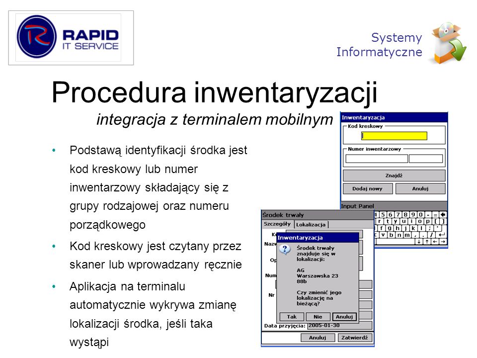Procedura inwentaryzacji integracja z terminalem mobilnym