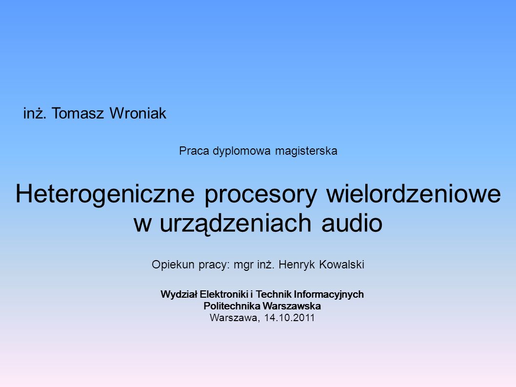 Heterogeniczne procesory wielordzeniowe w urządzeniach audio