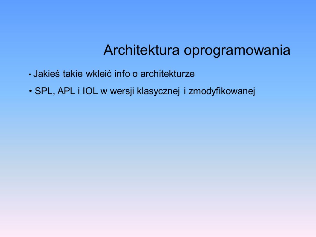 Architektura oprogramowania