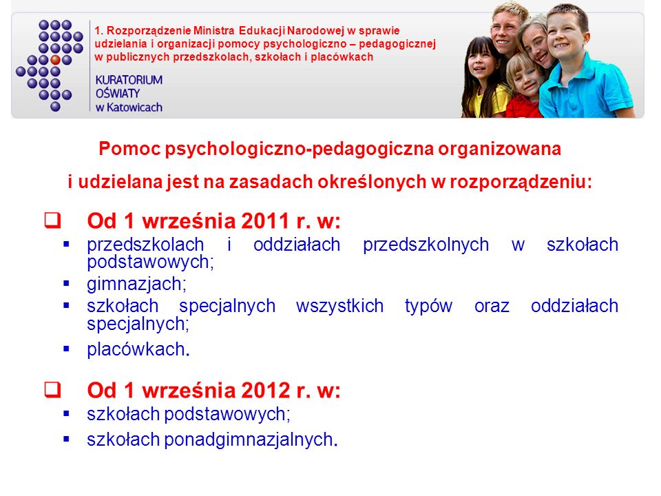 Od 1 września 2011 r. w: Od 1 września 2012 r. w: