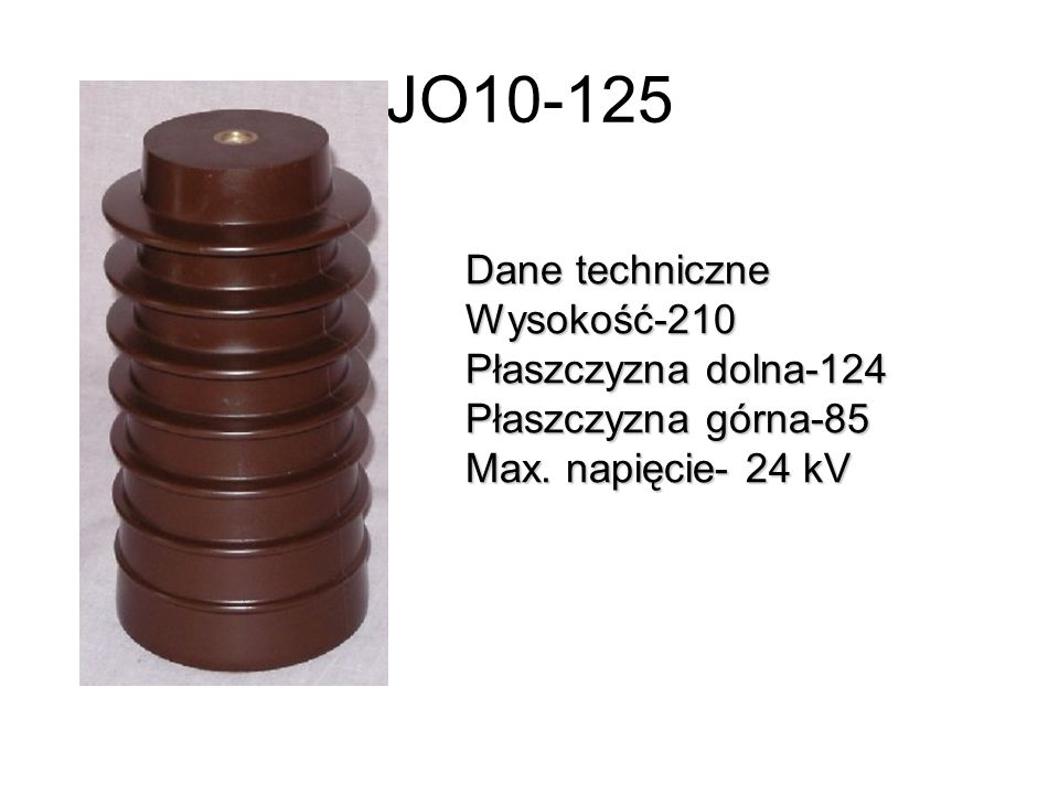 JO Dane techniczne Wysokość-210 Płaszczyzna dolna-124