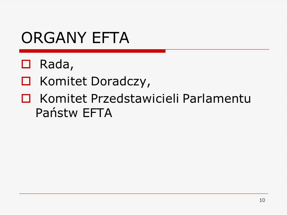 ORGANY EFTA Rada, Komitet Doradczy,