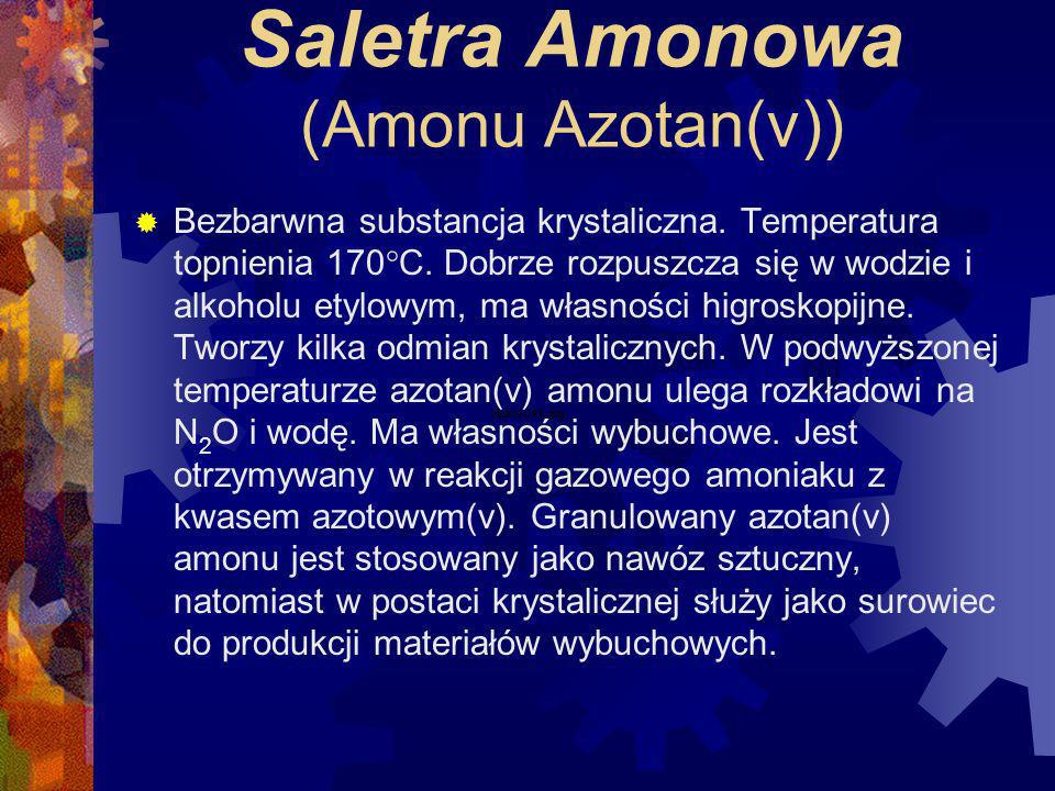 Saletra Amonowa (Amonu Azotan(v))
