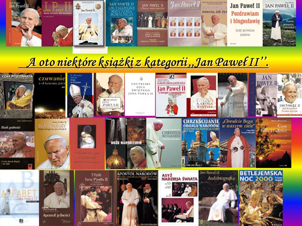 A oto niektóre książki z kategorii ,,Jan Paweł II’’.