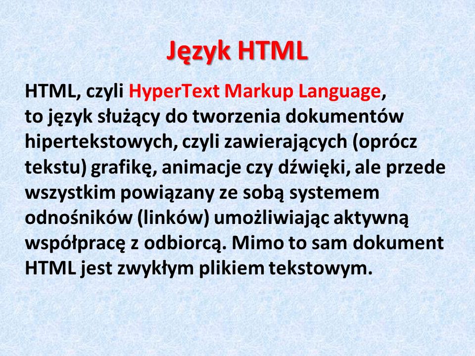 Język HTML