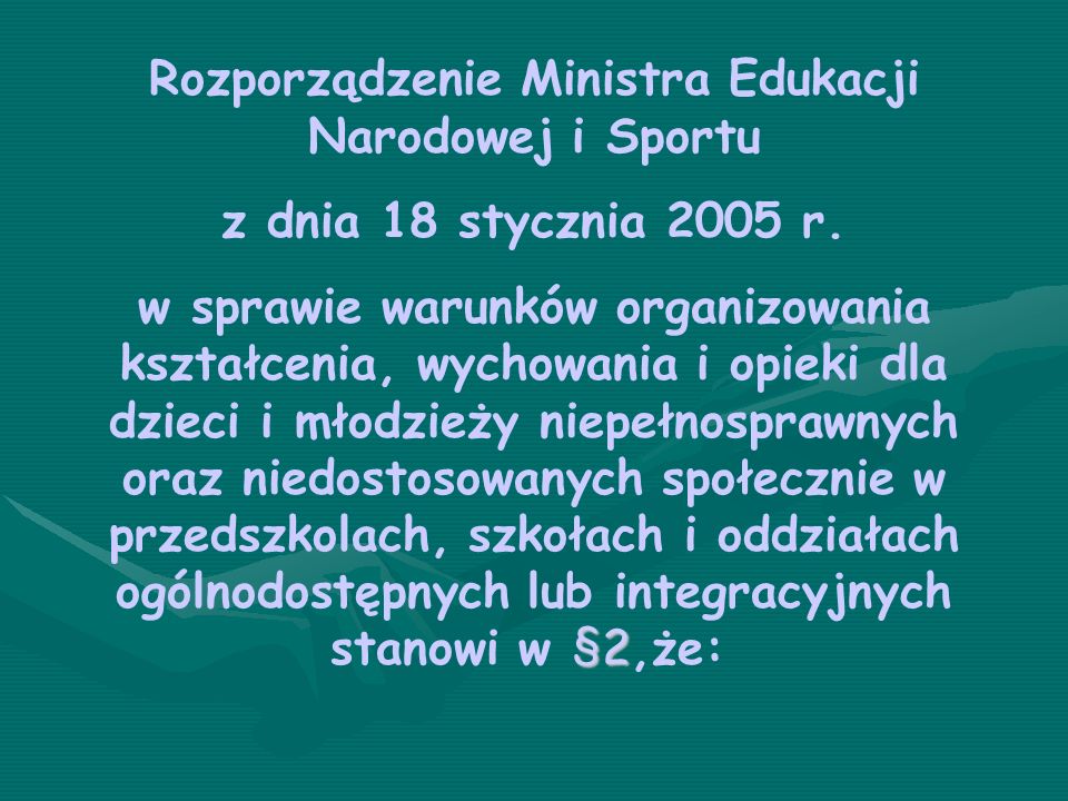 Rozporządzenie Ministra Edukacji Narodowej i Sportu