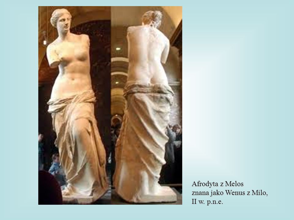 Afrodyta z Melos znana jako Wenus z Milo, II w. p.n.e.