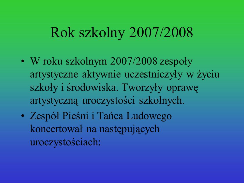 Rok szkolny 2007/2008