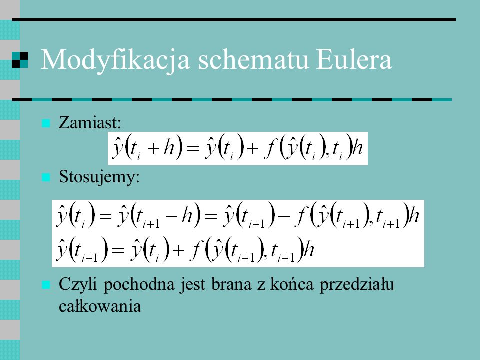Modyfikacja schematu Eulera