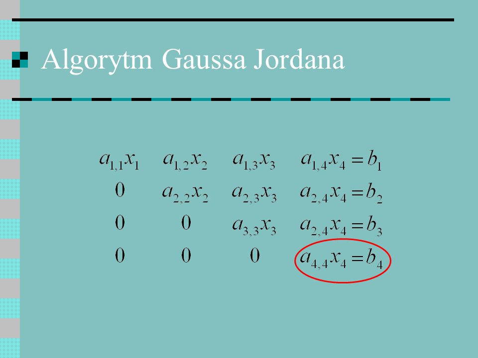 Algorytm Gaussa Jordana