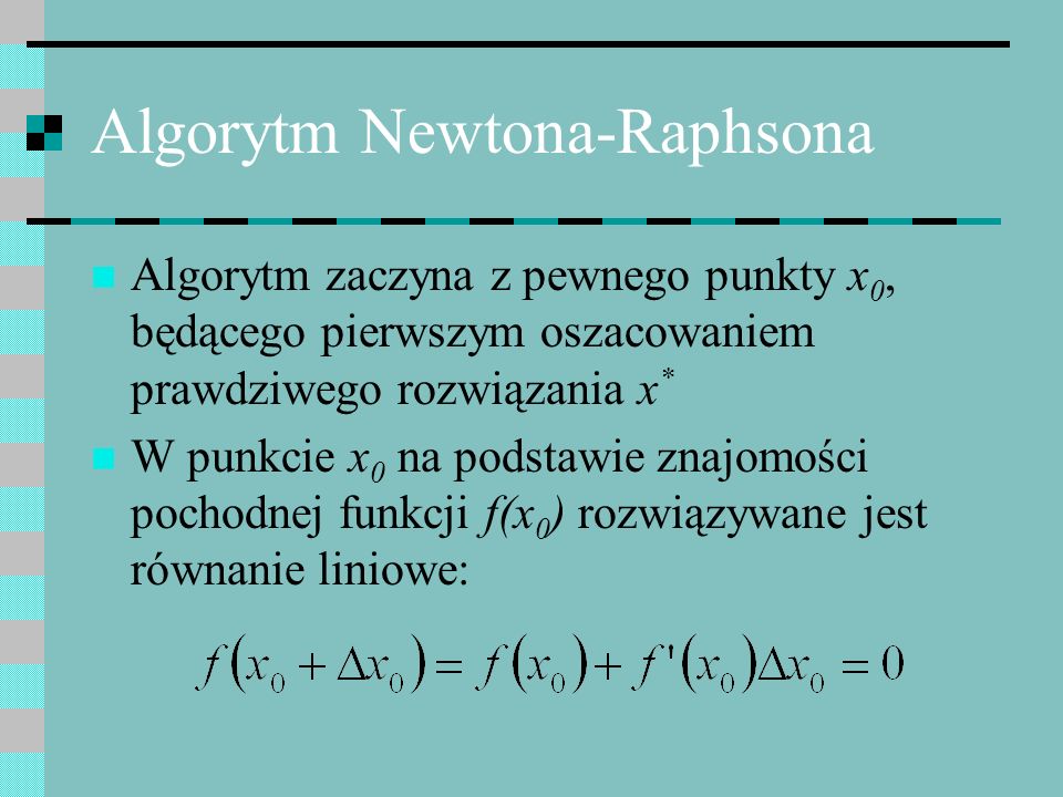 Algorytm Newtona-Raphsona