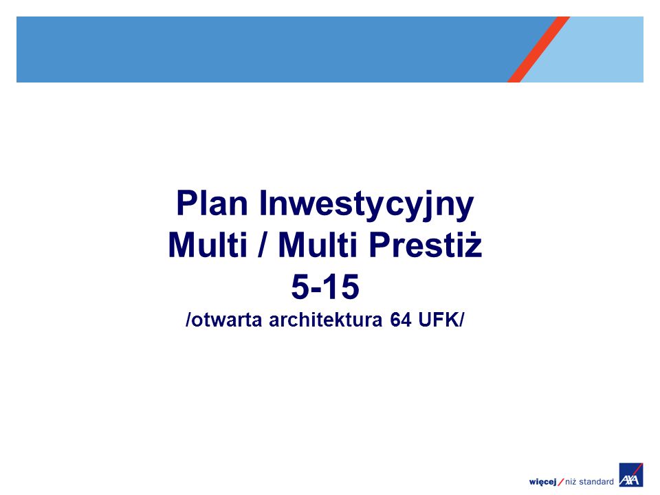 Plan Inwestycyjny Multi / Multi Prestiż 5-15 /otwarta architektura 64 UFK/