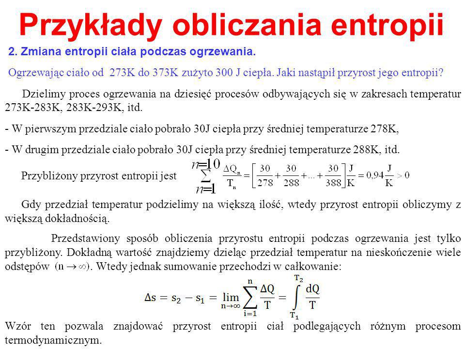 Przykłady obliczania entropii