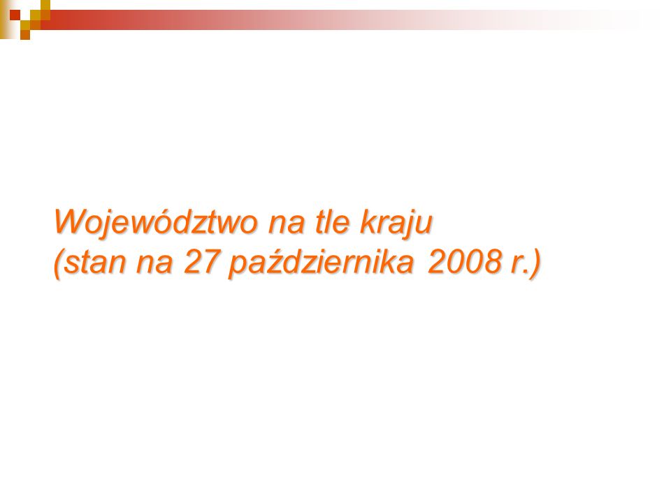 Województwo na tle kraju (stan na 27 października 2008 r.)