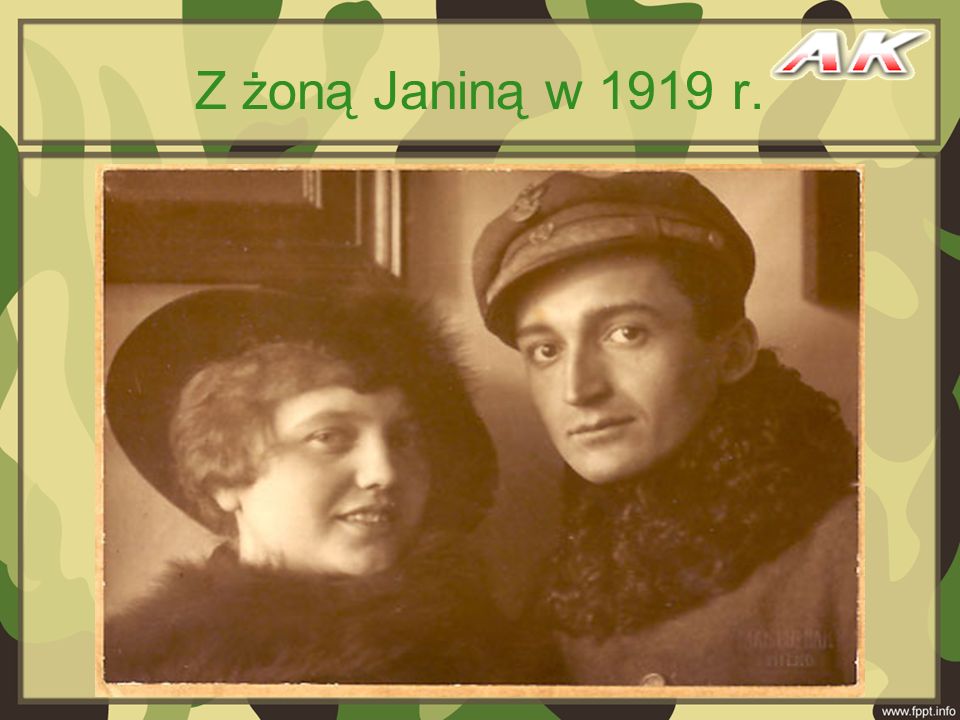 Z żoną Janiną w 1919 r.