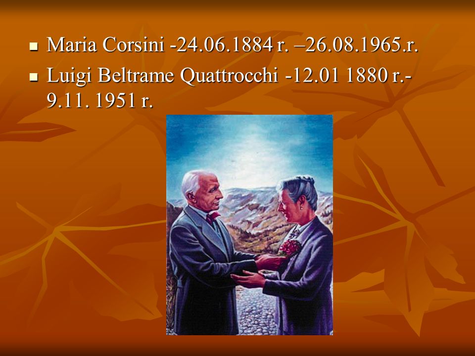 Maria Corsini r. – r. Luigi Beltrame Quattrocchi r r.