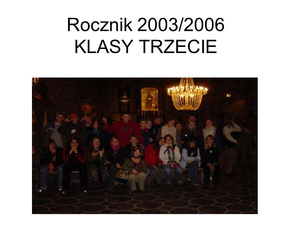 Rocznik 2003/2006 KLASY TRZECIE