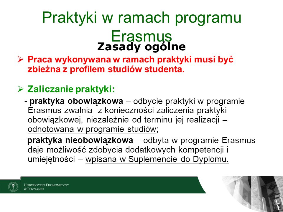 Praktyki w ramach programu Erasmus